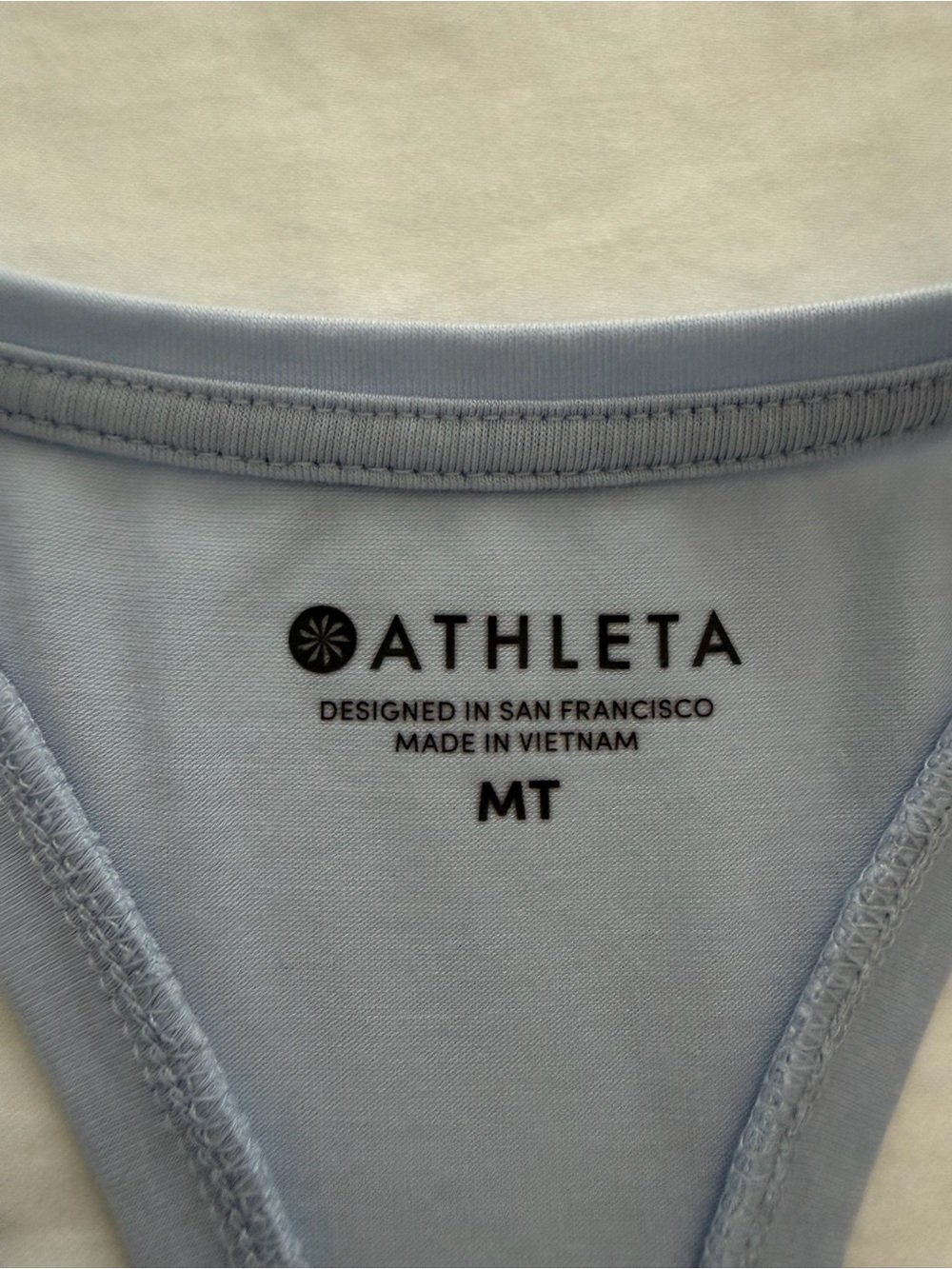 Athleta Pale Blue Crewneck Active Top - MT